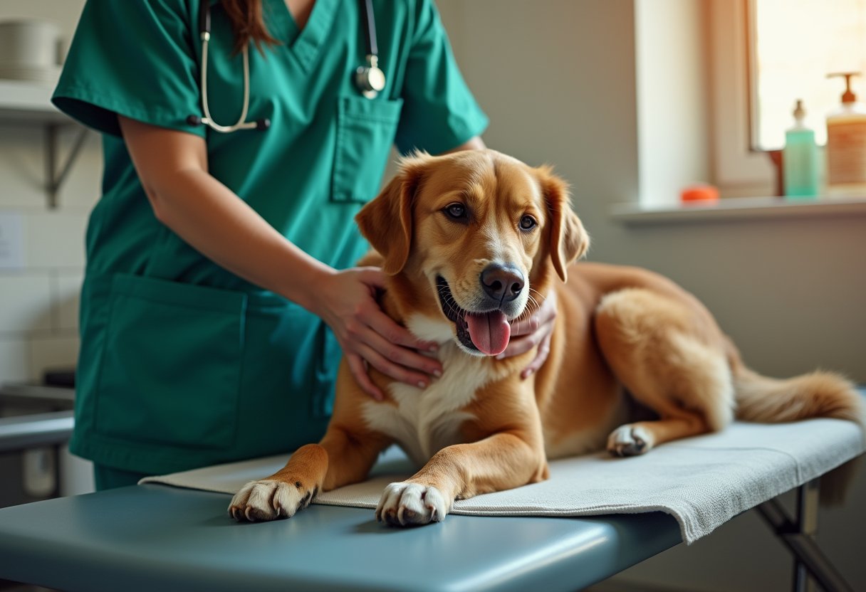 Perro atendido en Veterinaria Balú